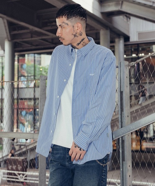 Subciety（サブサエティ） シャツ Supima cotton stripe shirt メンズ 
