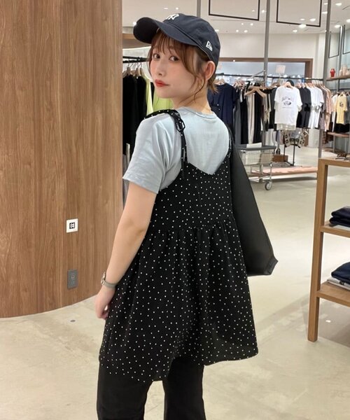 Discoat（ディスコート） ブラウス シャツ 「umm.」肩リボンドット柄