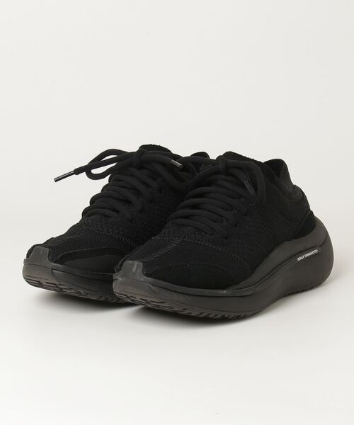 【Y-3】 メンズ ローカット レザー スニーカー 国内発送 Y-3 「Y-3」 ローカットスニーカー 22.5cm ブラック メンズ