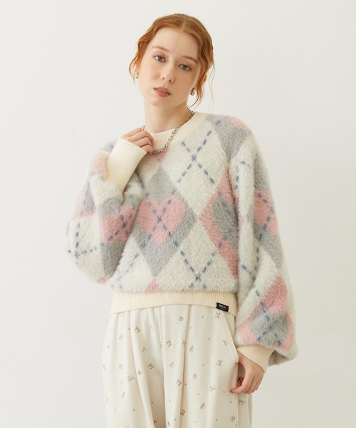 MILKFED.（ミルクフェド） ニット セーター HEART ARGYLE KNIT TOP