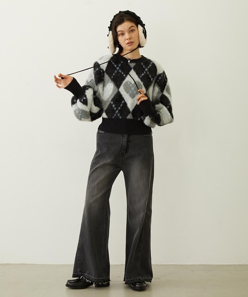 MILKFED.（ミルクフェド） ニット セーター HEART ARGYLE KNIT TOP