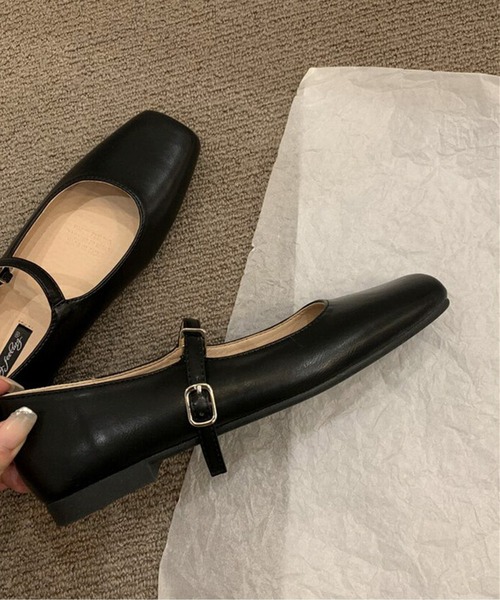 「AMELY」 フラットパンプス 38 シルバー レディース