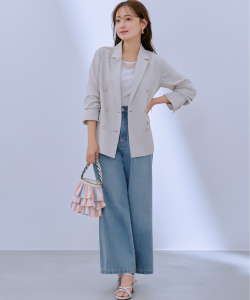 ジーンズ デニム デニムパンツ COHINA DENIM フレアワイド 「低