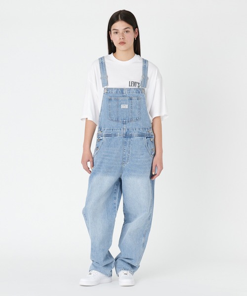 Levi's（リーバイス） オーバーオール S ライトインディゴブルー
