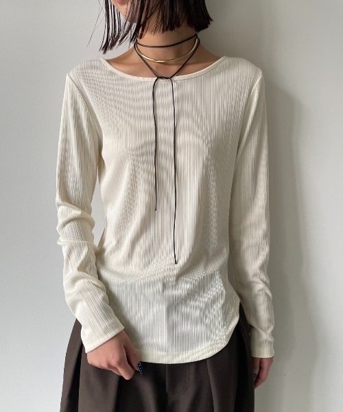 AIC. tシャツ バックオープンリブロンティー レディース : ZOZOTOWN