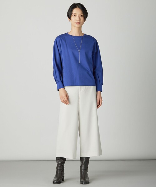 tシャツ ポンチ ボートネック カットソー レディース_7