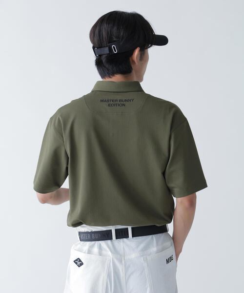 MASTER BUNNY EDITION サッカーストレッチポロ　① MASTER BUNNY EDITION ポロシャツ 「MASTER EDITION」ストライプ