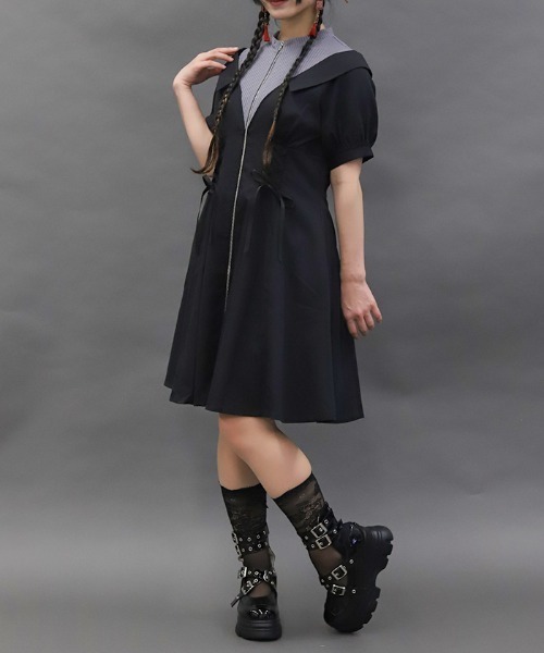 axes femme POETIQUE ワンピース レイヤードデザインワンピース