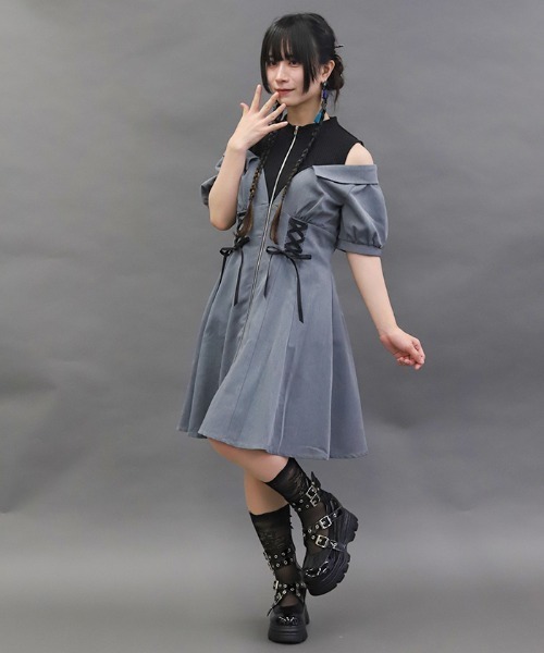 axes femme POETIQUE ワンピース レイヤードデザインワンピース
