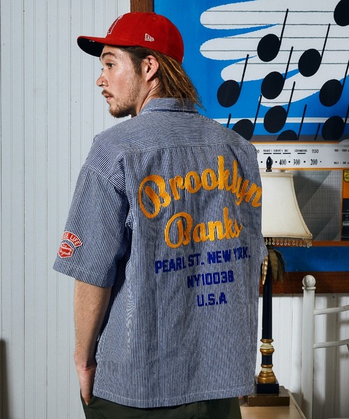 「ムラサキスポーツ」 半袖シャツ L ネイビー メンズ_画像5