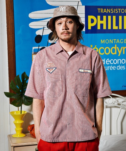 「ムラサキスポーツ」 半袖シャツ L ネイビー メンズ_画像9