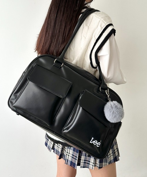 Lee（リー） ボストンバッグ 3ポケット PUボストンバッグ/ボンボン