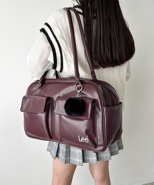 Lee（リー） ボストンバッグ 3ポケット PUボストンバッグ/ボンボン