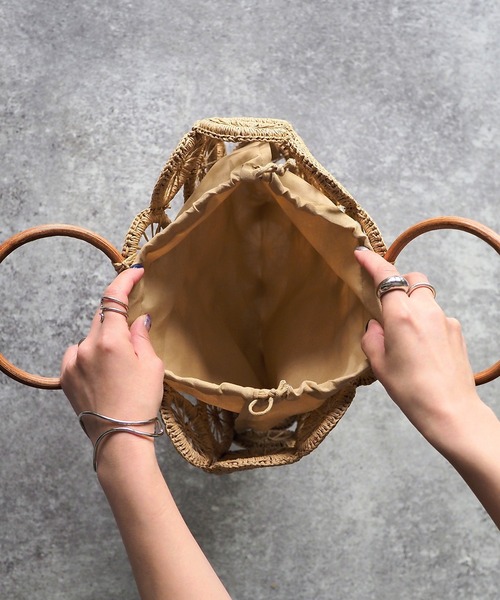 「Riberry」 かごバッグ FREE ベージュ レディース_画像4