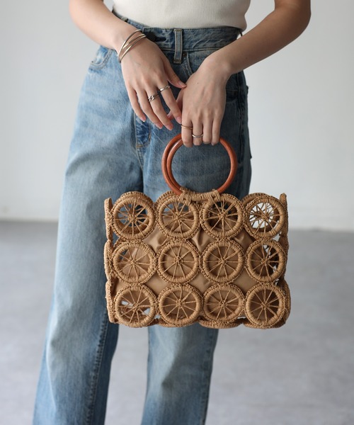 「Riberry」 かごバッグ FREE ベージュ レディース_画像7