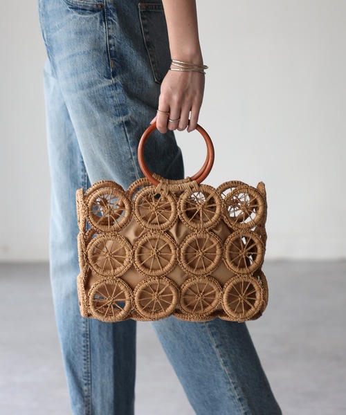 「Riberry」 かごバッグ FREE ベージュ レディース_画像8