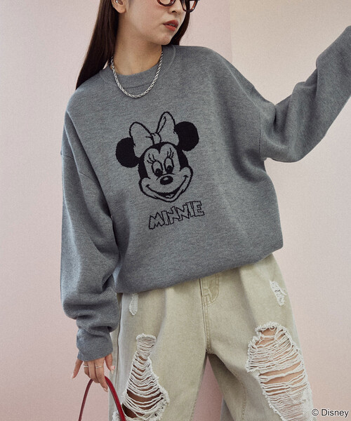 ミッキー　ミニー　長袖ニット セーター　２つセット ミッキー ミニー 長袖ニット セーター 2つセット ミッキー ミニー