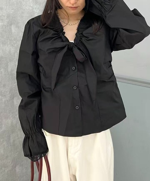 レースボウタイブラウス レースボウタイブラウス | Rlab store