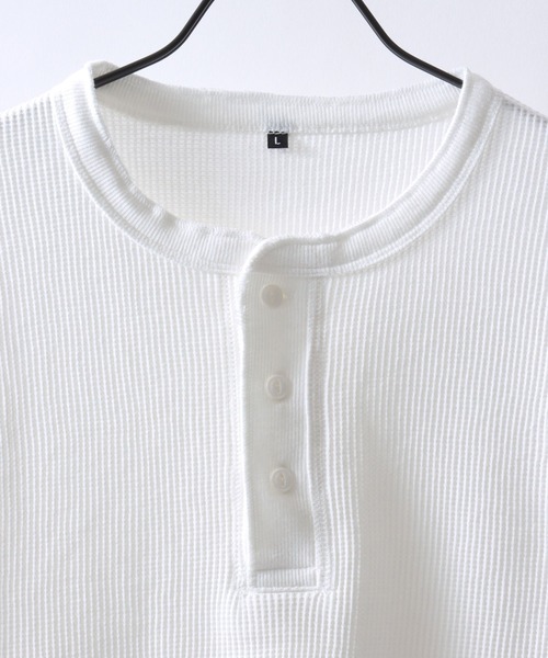 (完売) l Henry neck Thermal Knit SITRY（シトリー） ヘンリーネック tシャツ Henry Neck Thermal