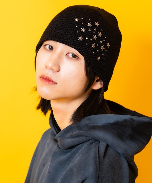 HEIHEI スターキャットビーニー ニット帽 ニットキャップ an meets zakka スタースタッズニット