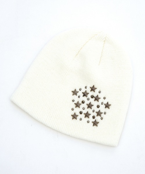 ニット帽 ニットキャップ an meets zakka スタースタッズニット