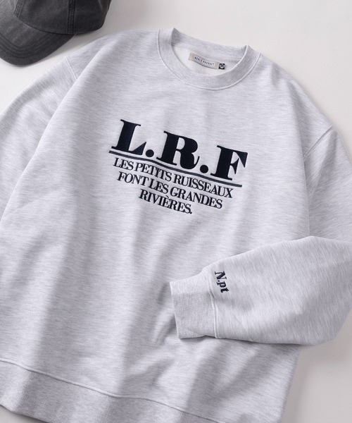 トレーナー スウェット 「84」フレンチロゴ刺繍 裏毛 クルーネック