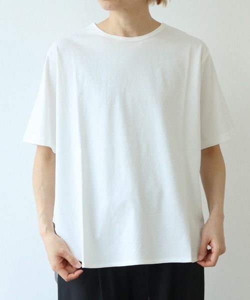 yuni tシャツ 半袖 80/- スムース水起毛 半袖プルオーバー レディース