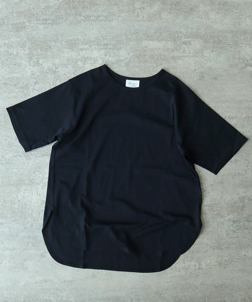 yuni tシャツ 半袖 80/- スムース水起毛 半袖プルオーバー レディース 