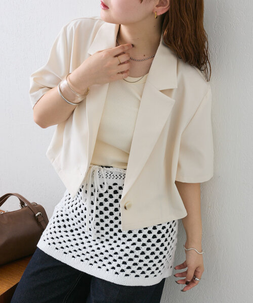 「mystic」 ジャケット FREE アイボリー レディース_画像3