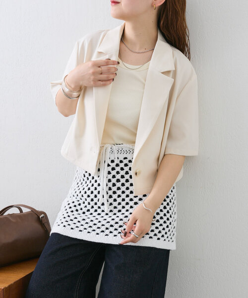 「mystic」 ジャケット FREE アイボリー レディース_画像4