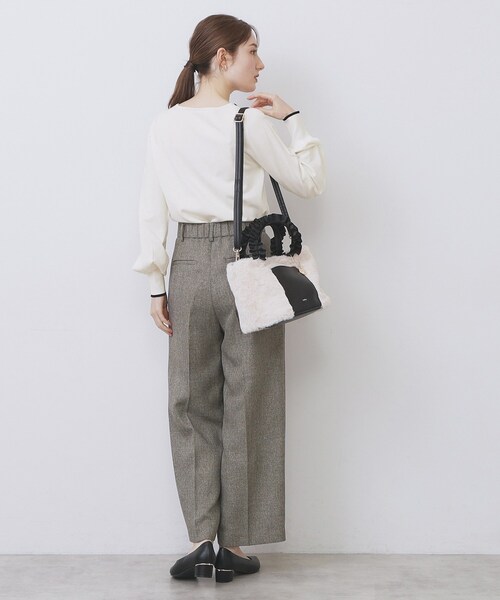 index（インデックス） ニット セーター はしごリボンバイカラーニット