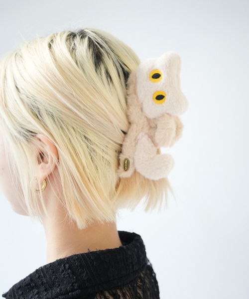 Jelly moo（ジェリームー） ヘアクリップ 「 」 ふわふわ キャットアイ