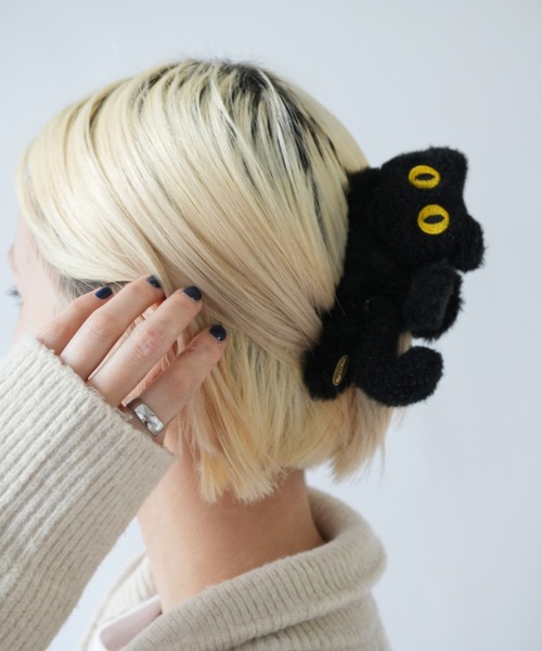 Jelly moo（ジェリームー） ヘアクリップ 「 」 ふわふわ キャットアイ