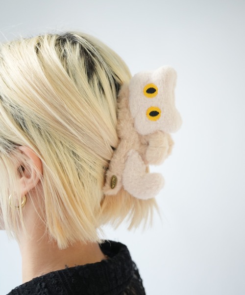 Jelly moo（ジェリームー） ヘアクリップ 「 」 ふわふわ キャットアイ