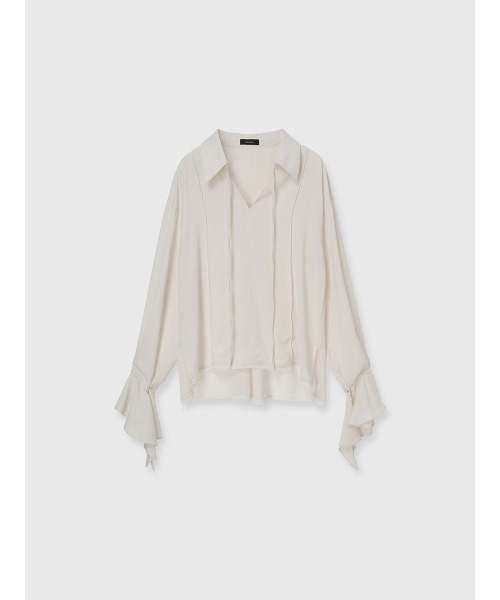 anuans＊定価¥17,600！ヴォランカフスブラウス anuans（アニュアンス） ブラウス シャツ ヴォランカフスブラウス