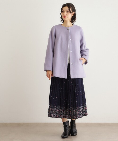 LAURA ASHLEY（ローラアシュレイ） ノーカラーコート コート
