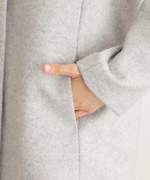 LAURA ASHLEY（ローラアシュレイ） ノーカラーコート コート 「ウール