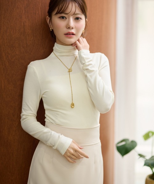 ブルネロクチネリ　シャツ袖タートルネック長袖ニット　トップス BRUNELLO CUCINELLI/ブルネロ クチネリ_Women通販 | トップス