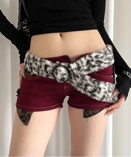 VIBGYOR ベルト レディース ヒョウ柄 平成ファッション ギャル(BDS