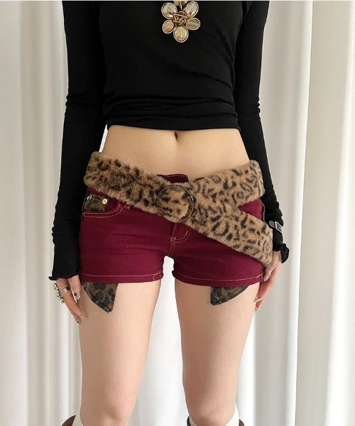 VIBGYOR ベルト レディース ヒョウ柄 平成ファッション ギャル(BDS