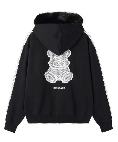 OY（オーワイ） パーカー 「OY/オーワイ」LACE DOLLY FAUX FUR HOODIE