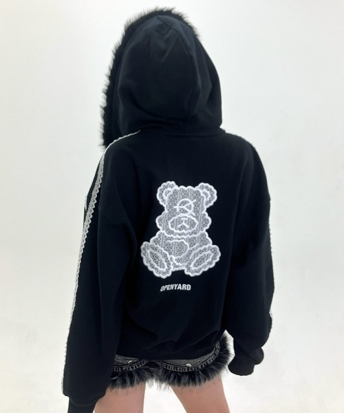 OY（オーワイ） パーカー 「OY/オーワイ」LACE DOLLY FAUX FUR HOODIE