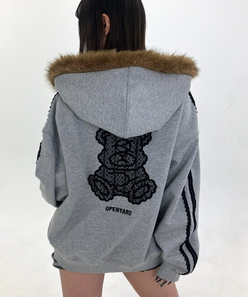 OY（オーワイ） パーカー 「OY/オーワイ」LACE DOLLY FAUX FUR HOODIE