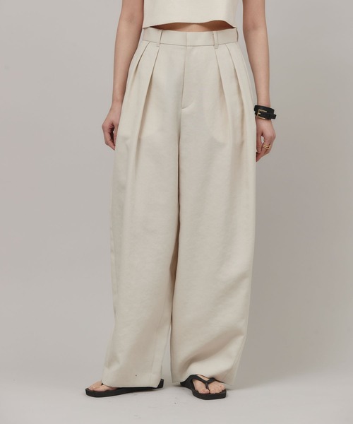 「Curensology」 パンツ 36 ダークブルー レディース_画像6