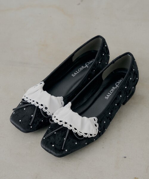 offen フリル付きバレエシューズ フリル | Offen