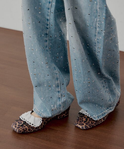 Chico（チコ） パンプス 「SALON by Chico」フリルデザインリボン