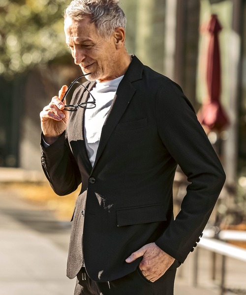 「AKM Contemporary」 テーラードジャケット X-LARGE ブラック メンズ_画像8