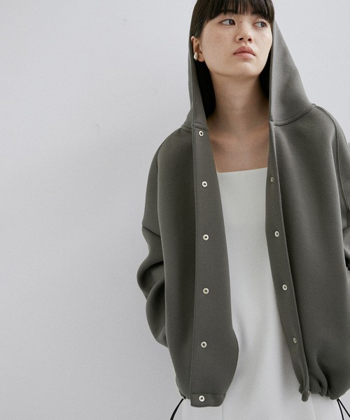 アダムエロペ　【WEB限定品】 チャコールグレー FREE ADAM ET ROPE'（アダムエロペ） ジップアップブルゾン FREE