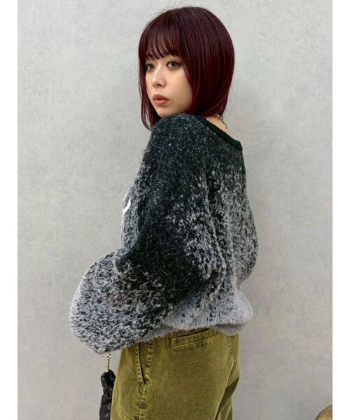 EVRIS（エヴリス） ニット セーター ロゴシャギーニットトップス