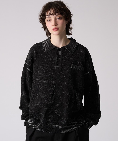 「ONCILY」 長袖ニット LARGE ベージュ メンズ_画像2